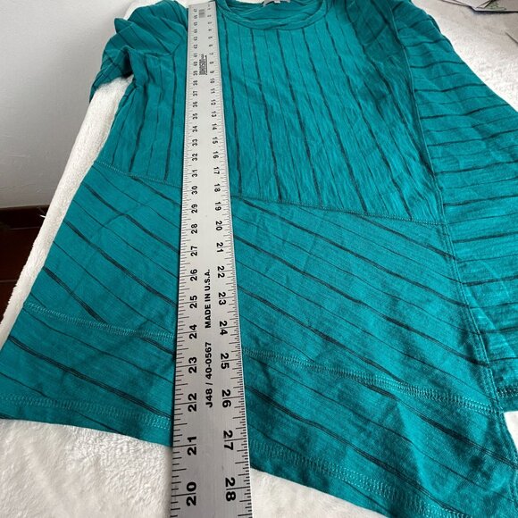 Habitat Women's Angled Seam Tunic Top Small Blue Striped Long Sleeve 100% Cotton - Picture 8 of 8